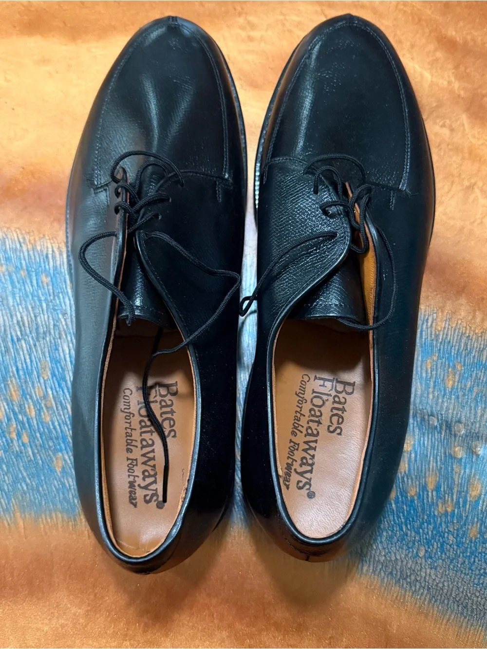 Vintage Deadstock BATES Sidewalk Softeners Black Pebble Grain Split Toe Shoes 11